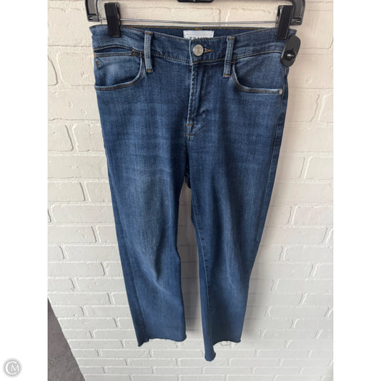 Jeans Straight By Frame In Blue Denim, Size: 2