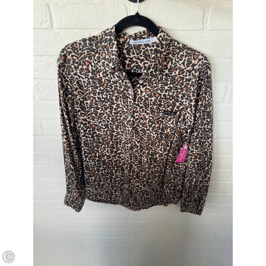 Top Long Sleeve By Calvin Klein In Animal Print, Size: S