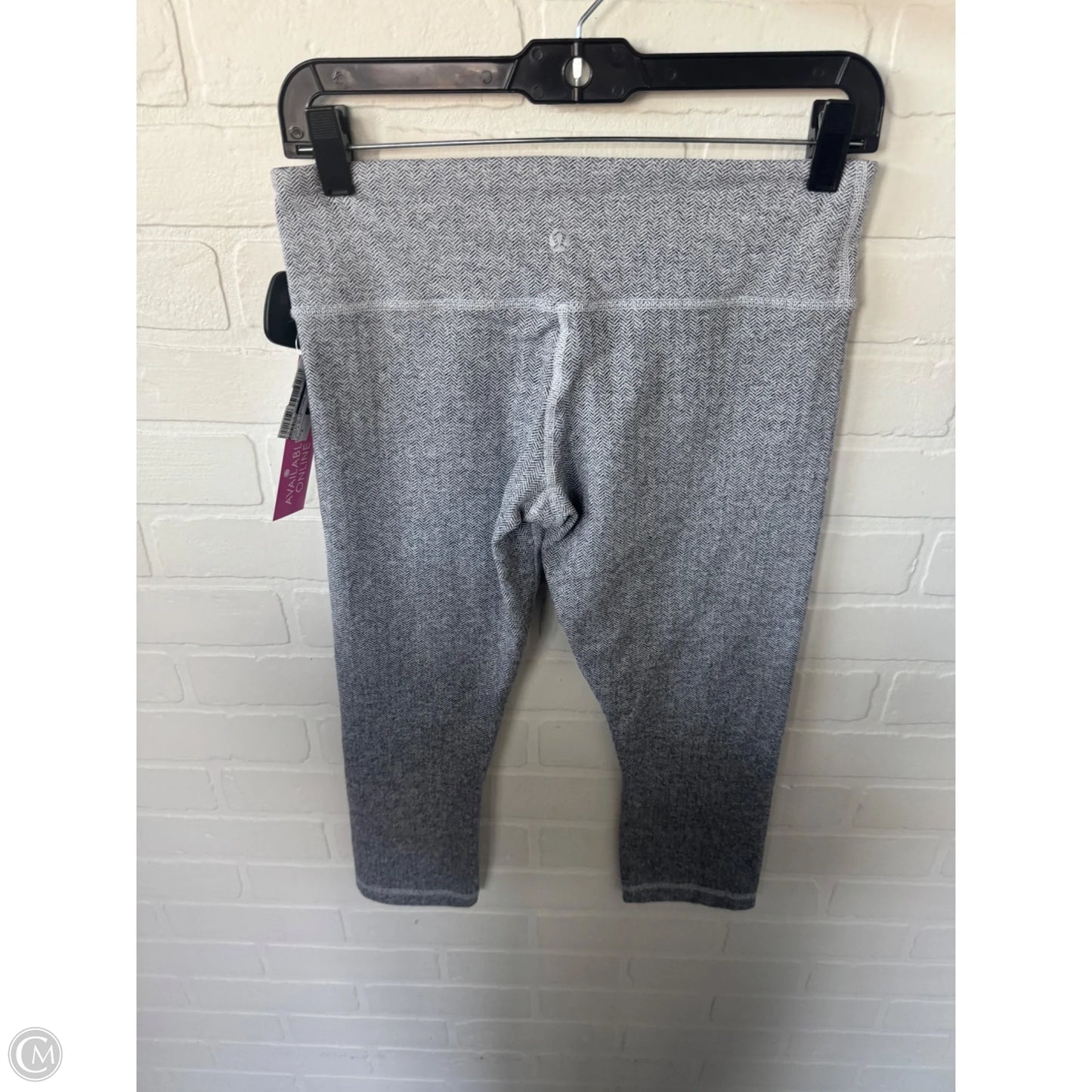 Athletic Leggings Capris By Lululemon In Grey & White, Size: 8