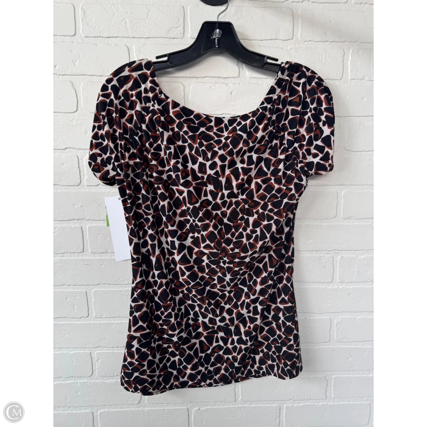 Top Short Sleeve By Harolds In Black & Brown, Size: M