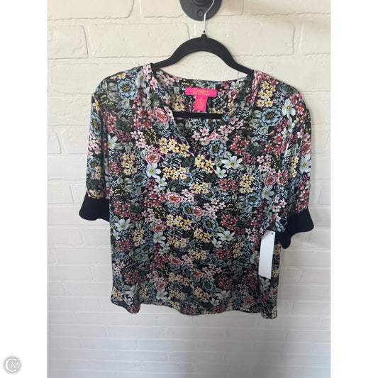 Top Short Sleeve By Catherine Malandrino In Floral Print, Size: Xl