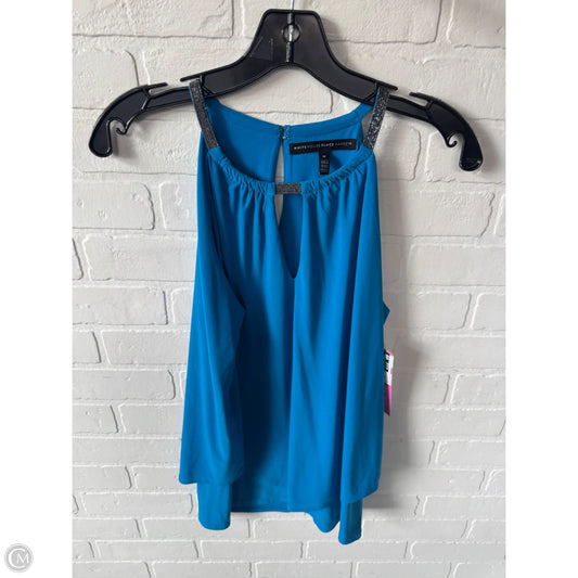 Top Sleeveless By White House Black Market In Blue & Silver, Size: M