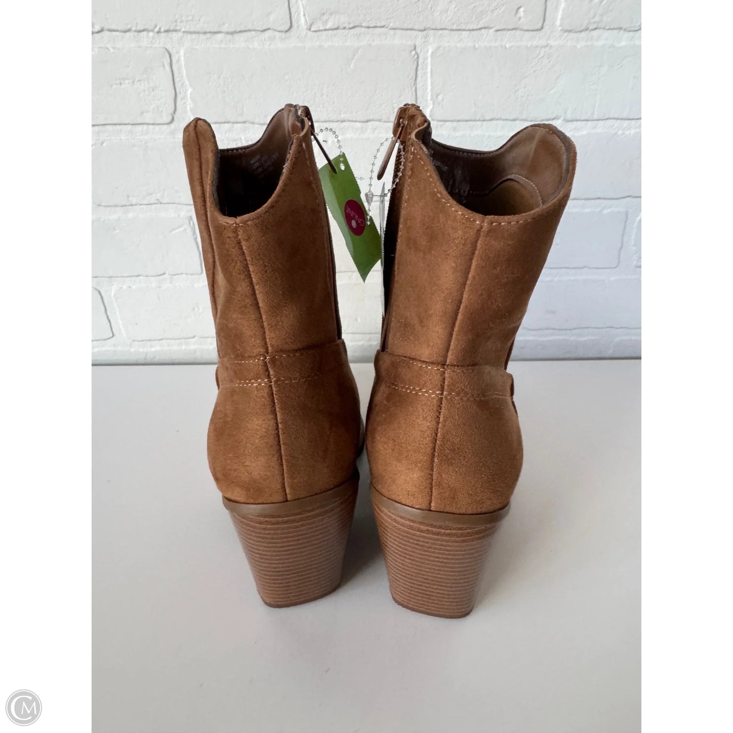 Boots Mid-calf Heels By Torrid In Brown, Size: 9