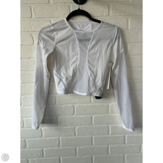 Athletic Top Long Sleeve Crewneck By Lululemon In White, Size: Xs