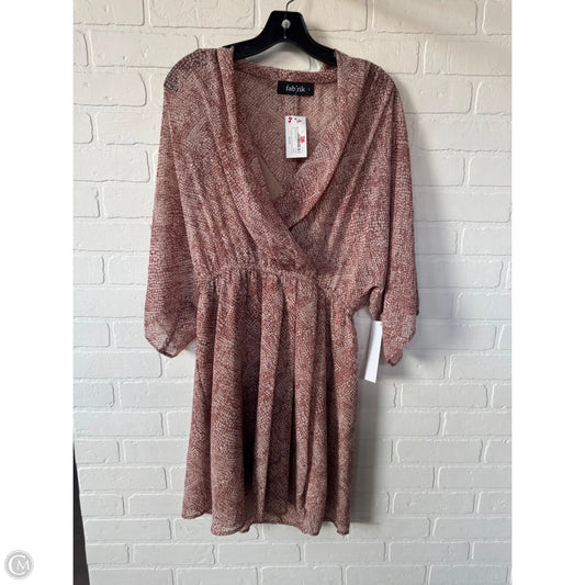 Dress Casual Short By Fabrik In Brown & Tan, Size: L