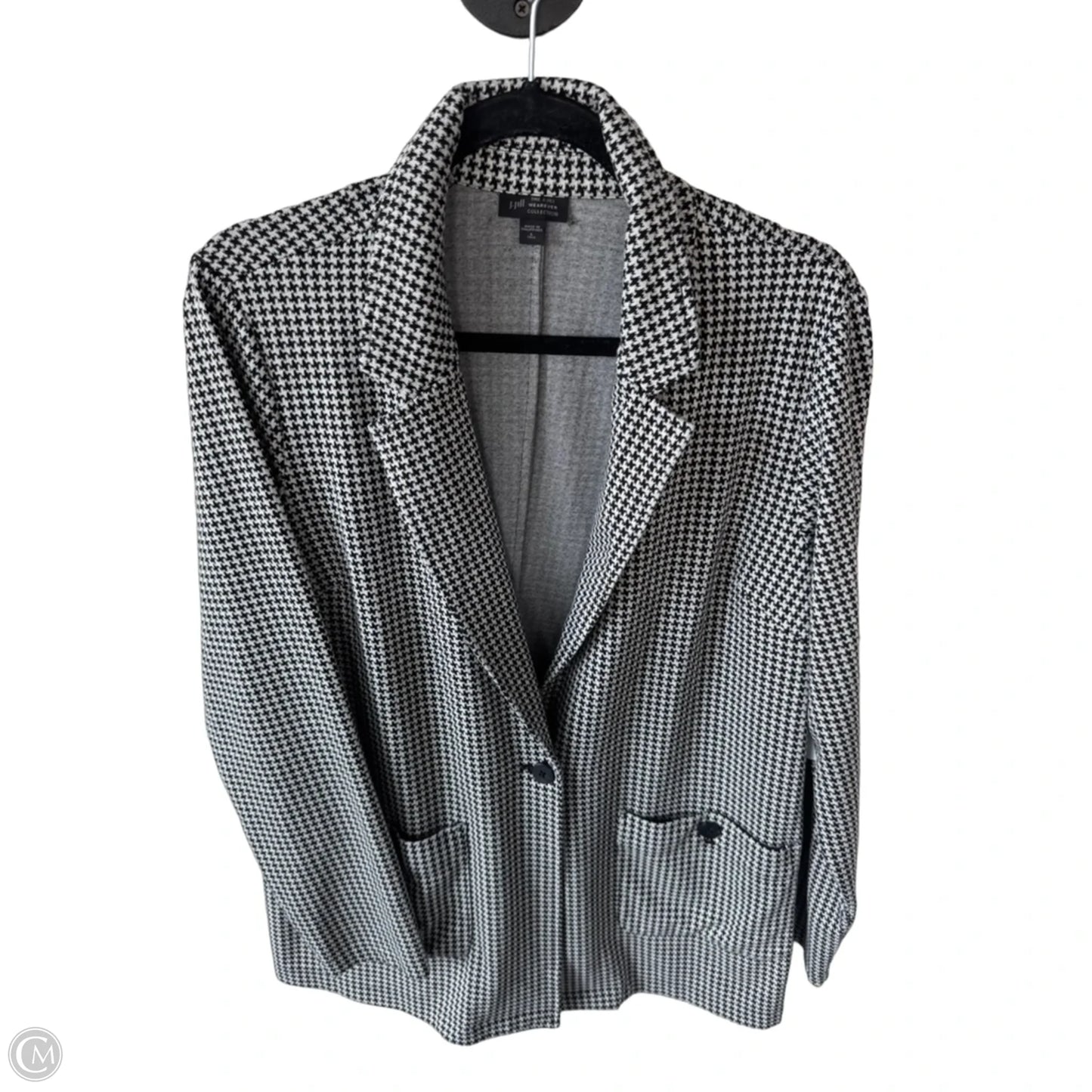 Blazer By J. Jill In Black & Cream, Size: L