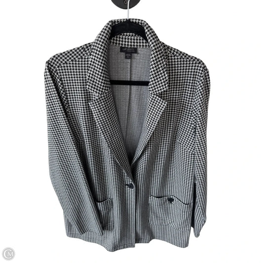 Blazer By J. Jill In Black & Cream, Size: L