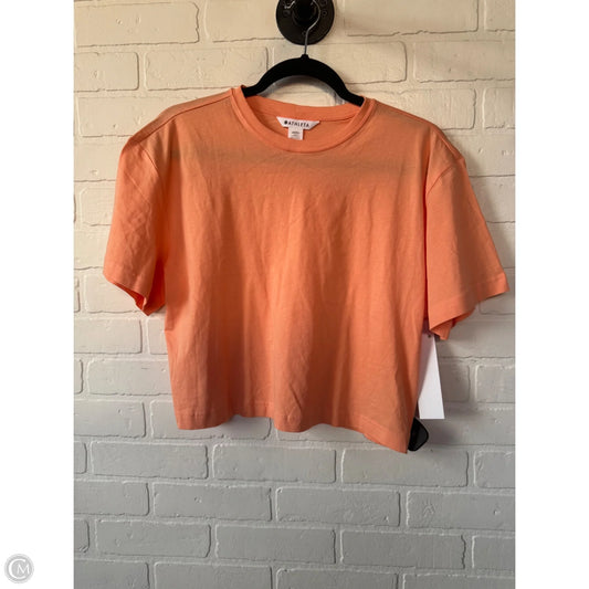 Athletic Top Short Sleeve By Athleta In Orange, Size: S