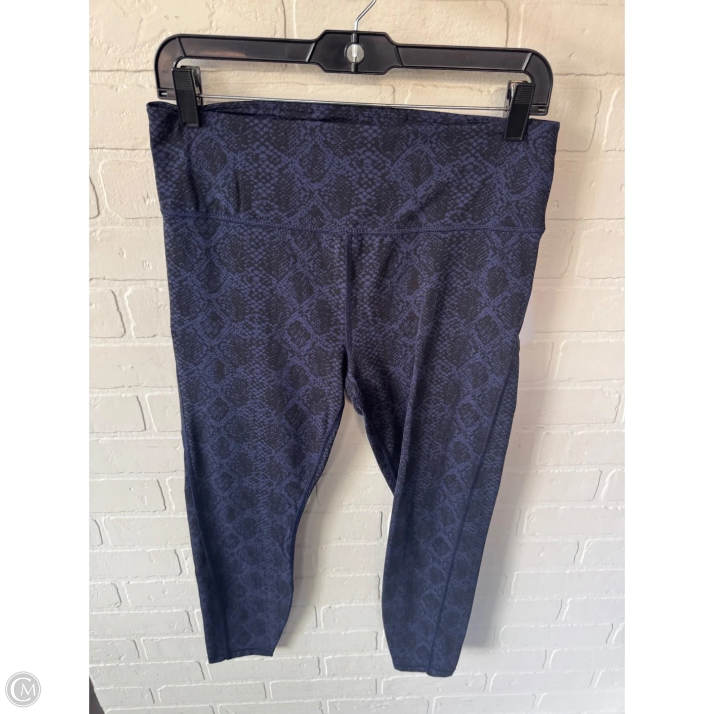 Athletic Leggings By Athleta In Black & Blue, Size: 8