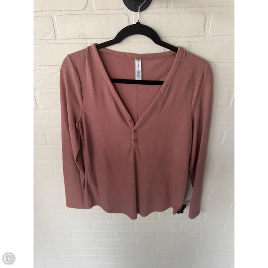 Athletic Top Long Sleeve Crewneck By Athleta In Pink, Size: M