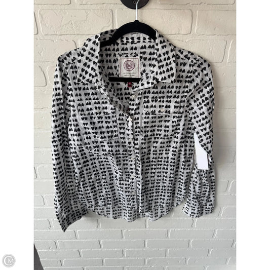 Top Long Sleeve By So In Black & White, Size: S