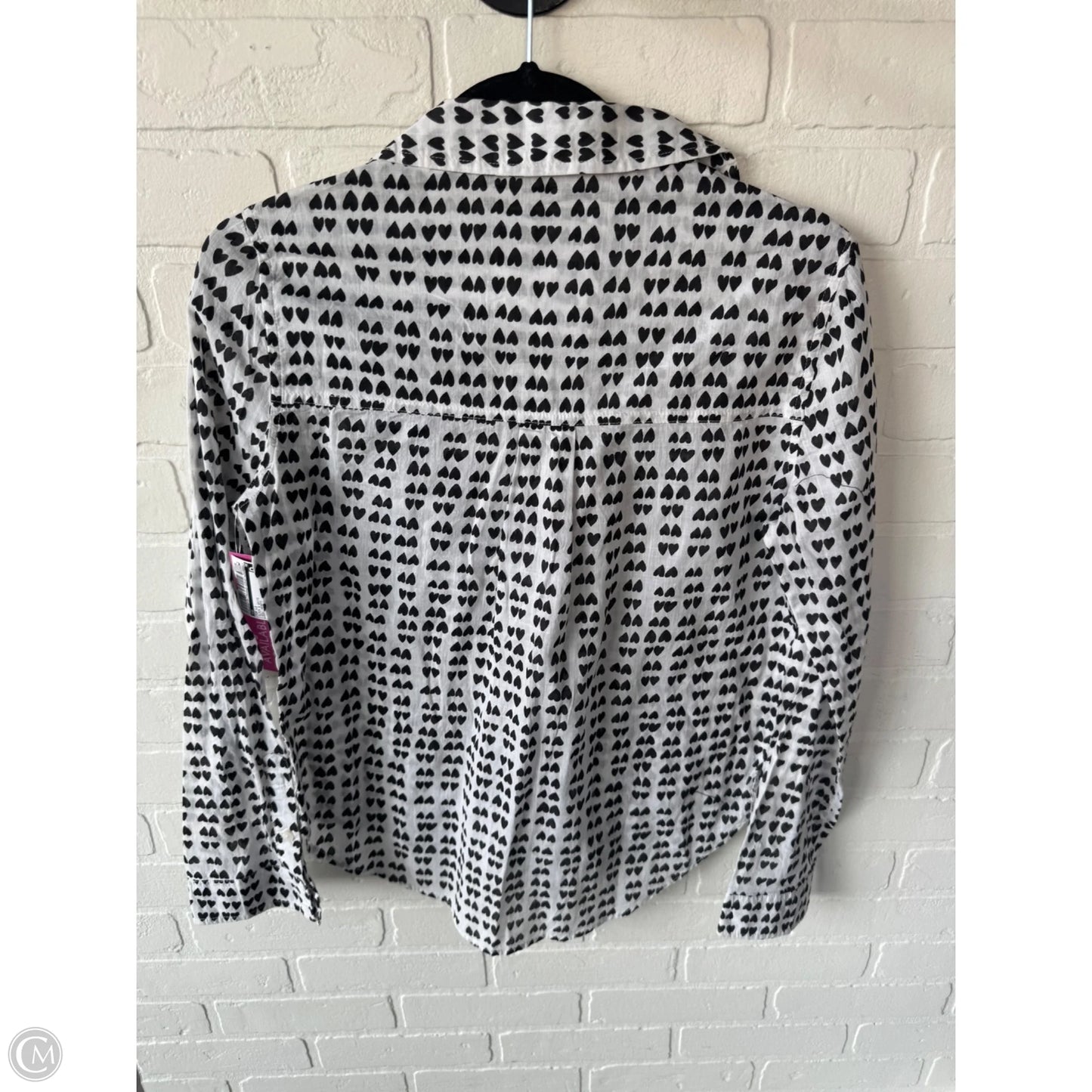 Top Long Sleeve By So In Black & White, Size: S