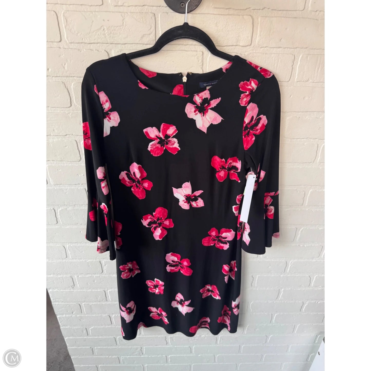 Dress Work By Tommy Hilfiger In Black & Pink, Size: S