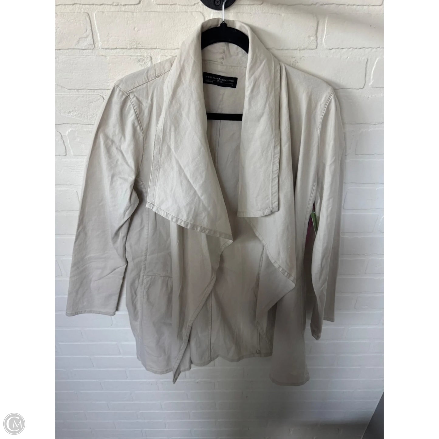 Blazer By Peruvian Connection In Cream, Size: M