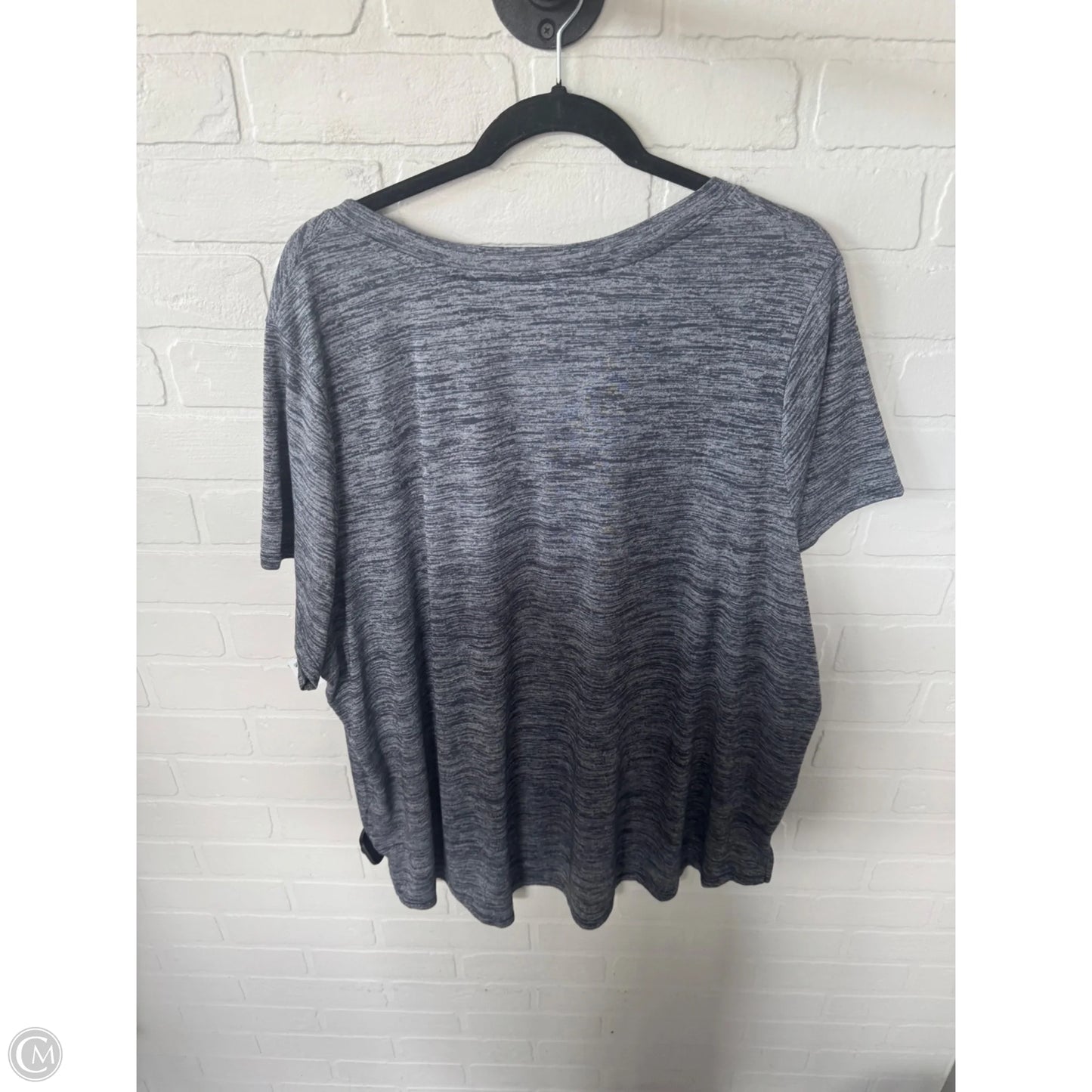 Athletic Top Short Sleeve By Athleta In Grey, Size: 3x