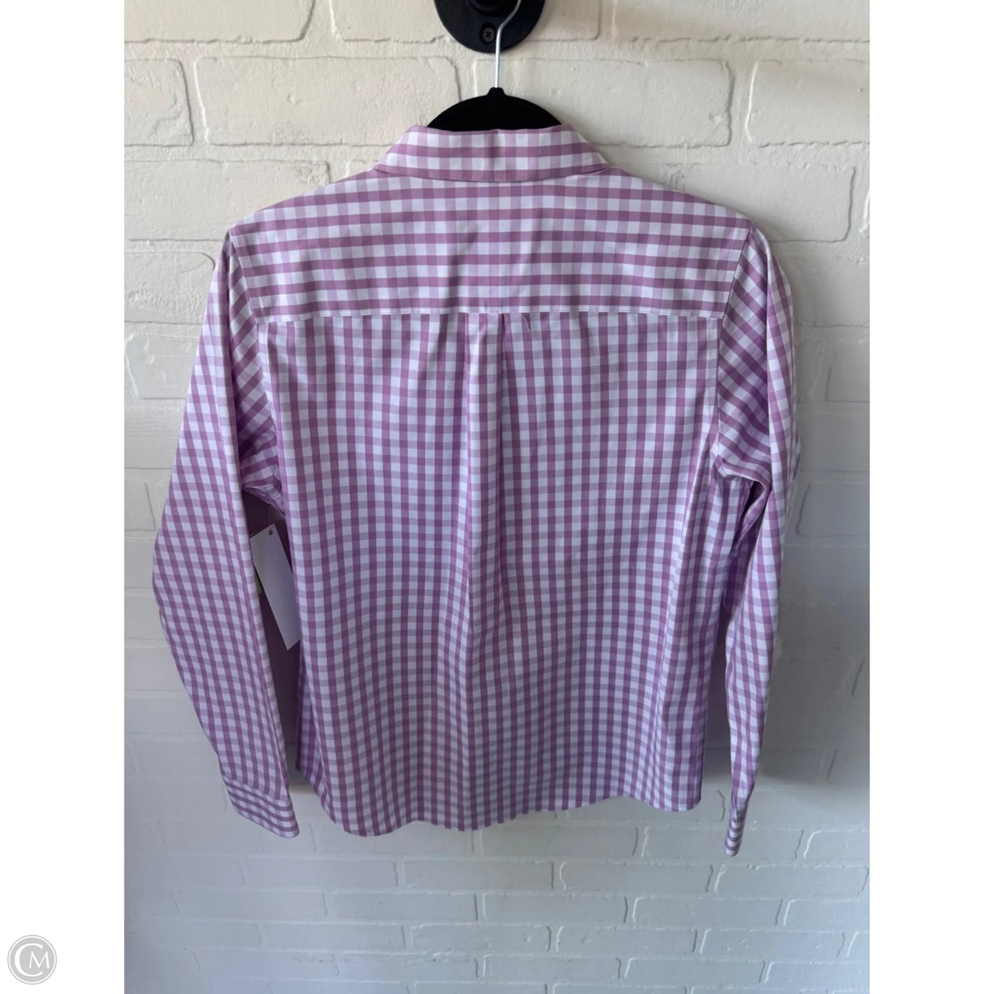 Top Long Sleeve By L.l. Bean In Purple & White, Size: S