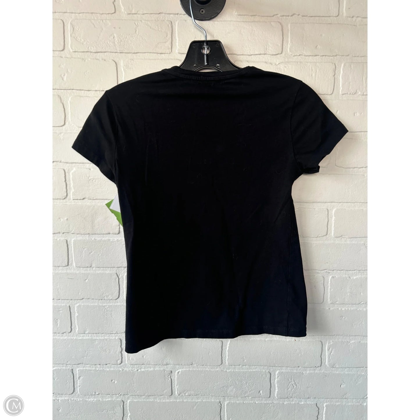 Top Short Sleeve Designer By All Saints In Black & Silver, Size: Xs