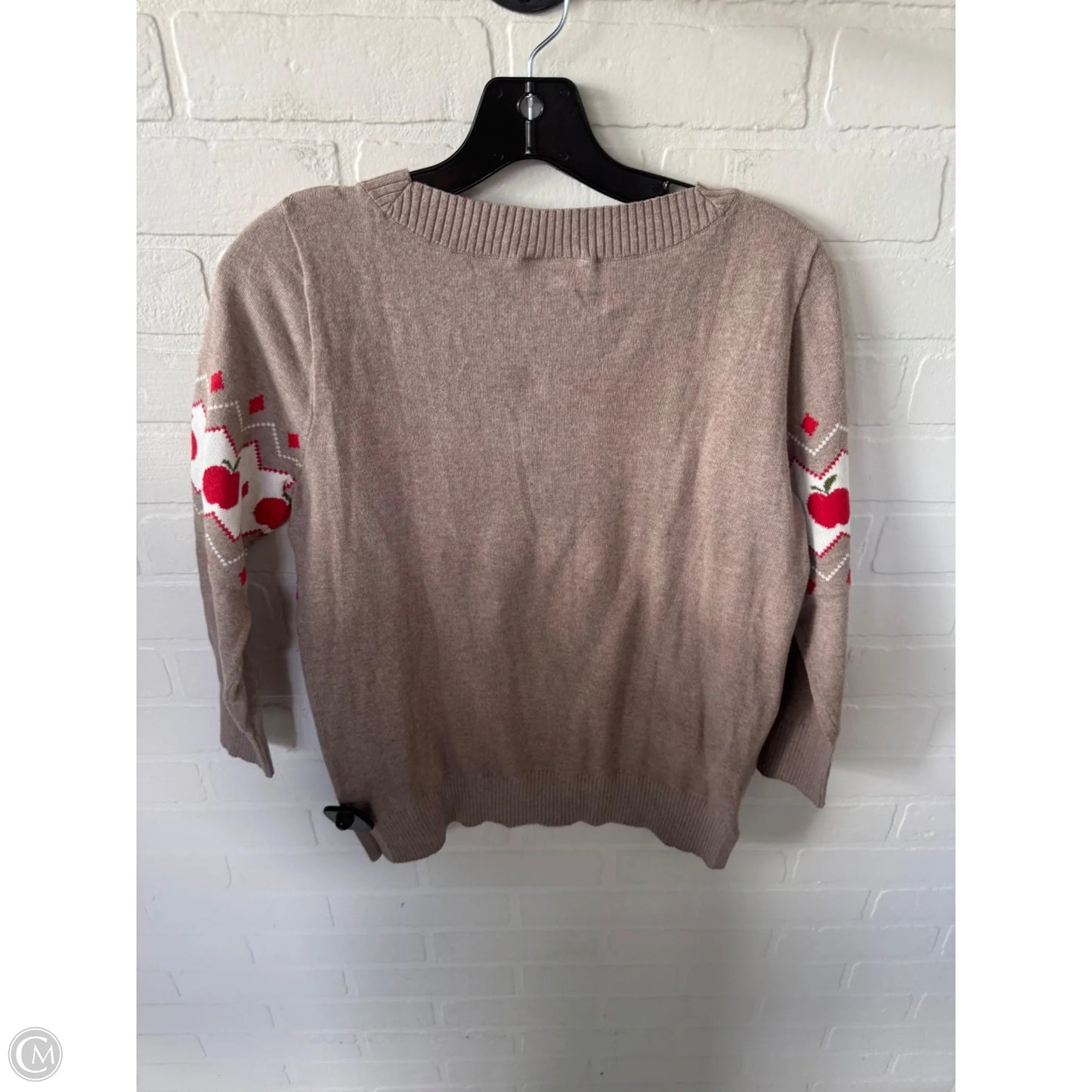 Sweater By Loft In Red & Tan, Size: M