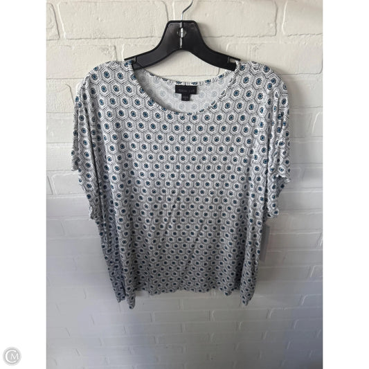 Top Short Sleeve By J. Jill In Black & Blue, Size: Xl