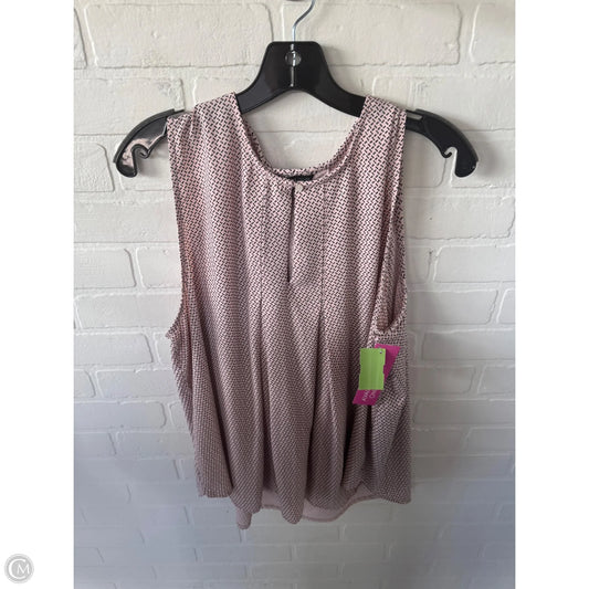 Top Sleeveless By Ann Taylor In Black & Pink, Size: Xl