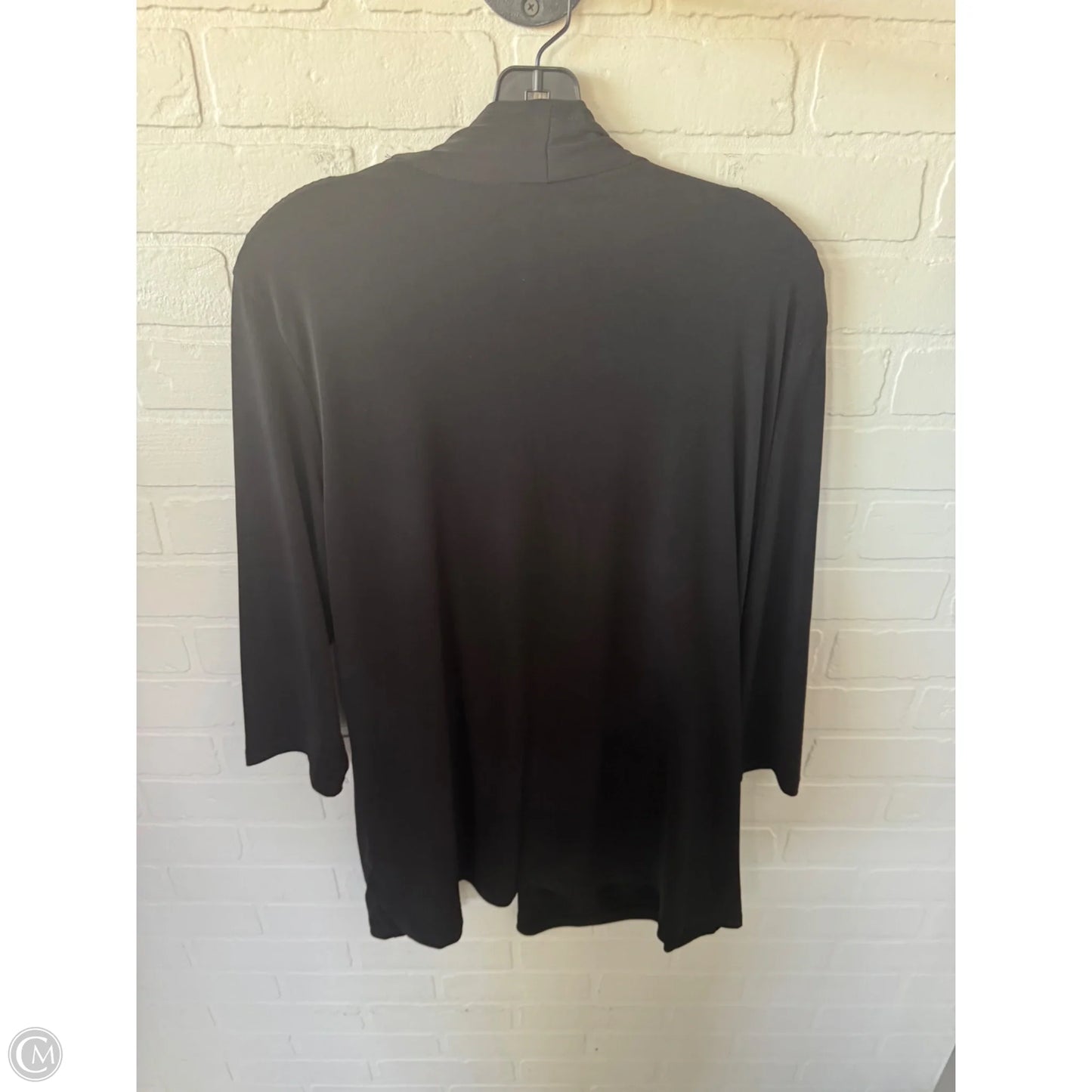 Top Long Sleeve By Jm Collections In Black & Silver, Size: Xl