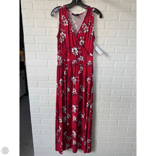 Dress Casual Maxi By 41 Hawthorn In Red & White, Size: S