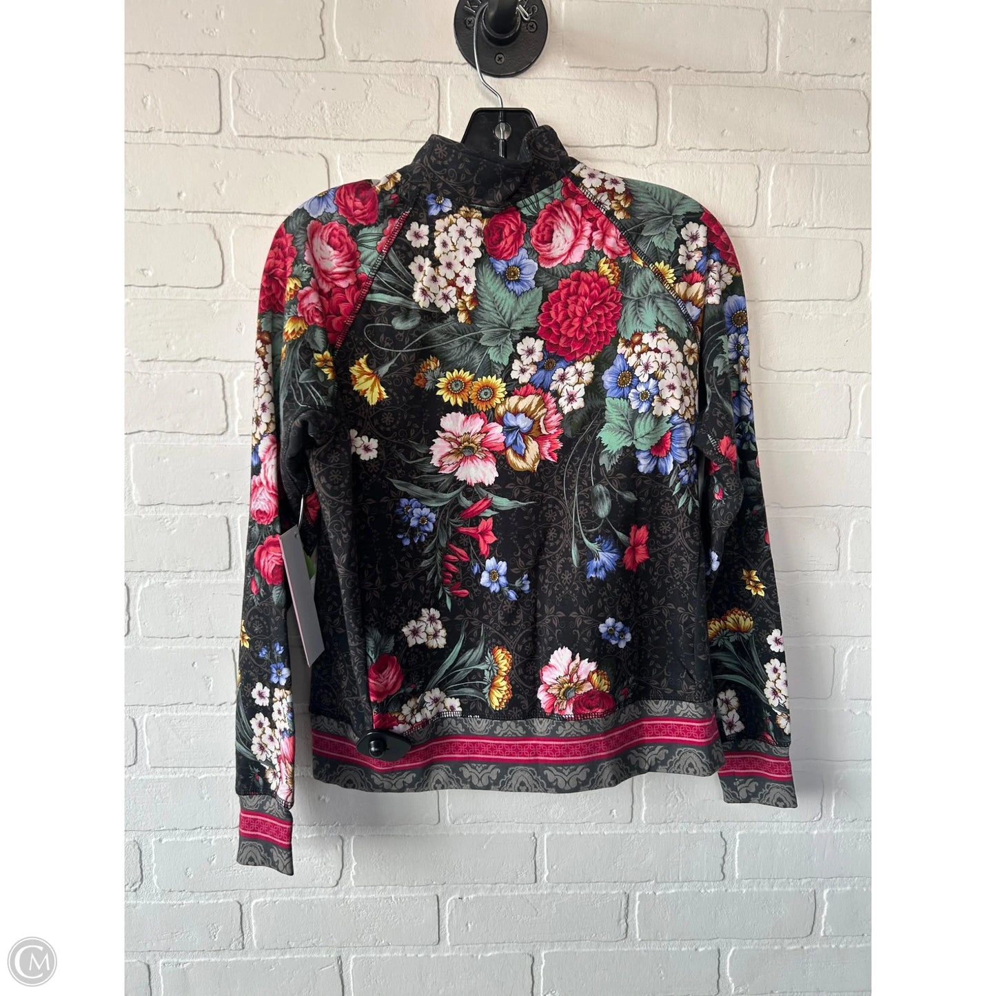 Top Long Sleeve Designer By Johnny Was In Black & Brown, Size: Xxs