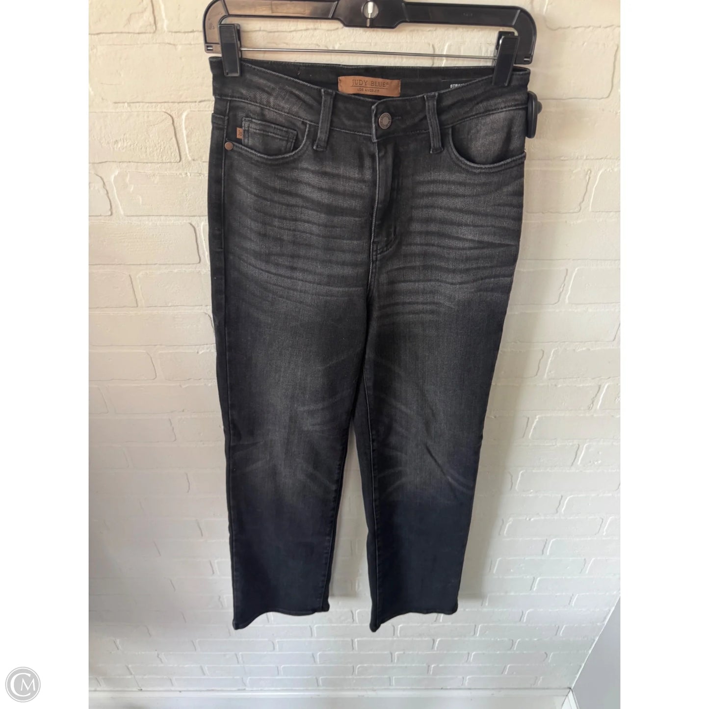 Jeans Straight By Judy Blue In Black Denim, Size: 4