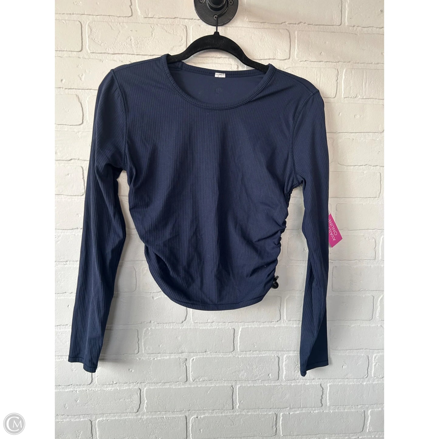 Athletic Top Long Sleeve Crewneck By Lululemon In Blue, Size: Xs