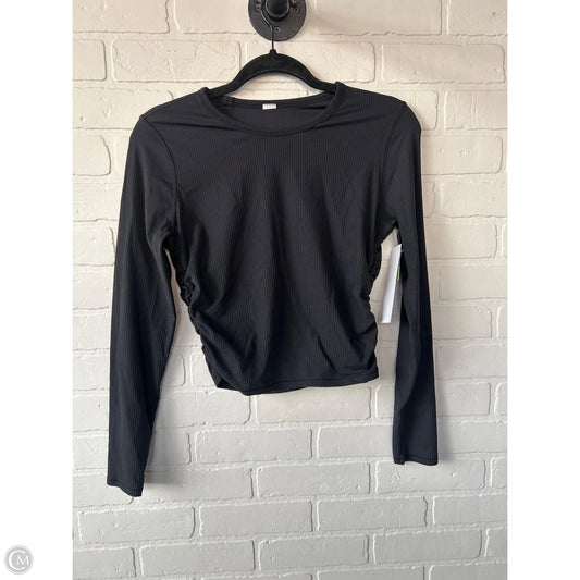 Athletic Top Long Sleeve Crewneck By Lululemon In Black, Size: Xs