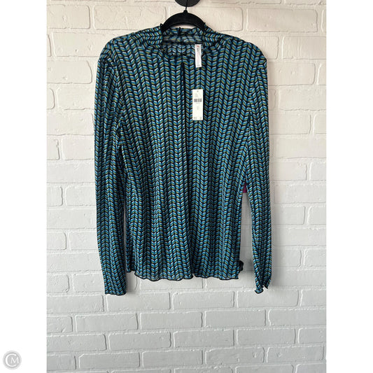 Top Long Sleeve By Daily Practice By Anthropologie In Black & Blue, Size: L