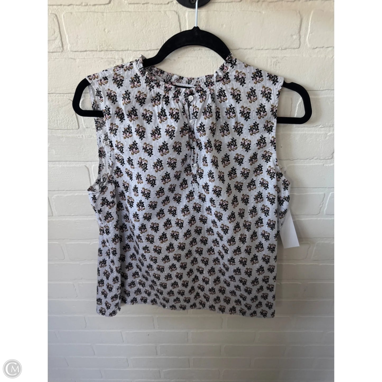 Top Sleeveless By Talbots In Black & White, Size: Lp