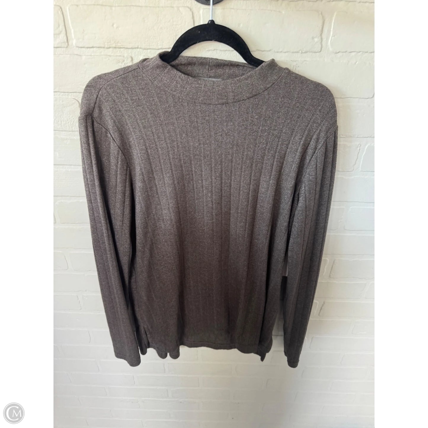 Top Long Sleeve By Matty M In Brown, Size: M