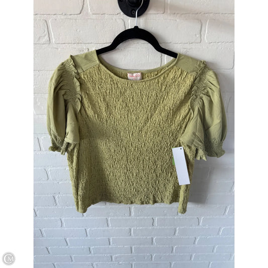 Top Short Sleeve By Hailey & Co In Green, Size: L