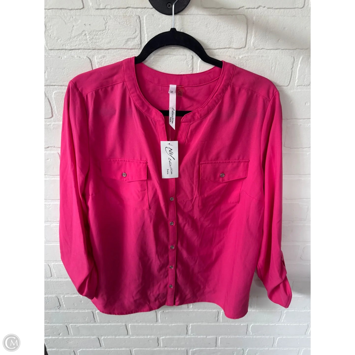 Top Long Sleeve By Ny Collection In Pink, Size: Xlp