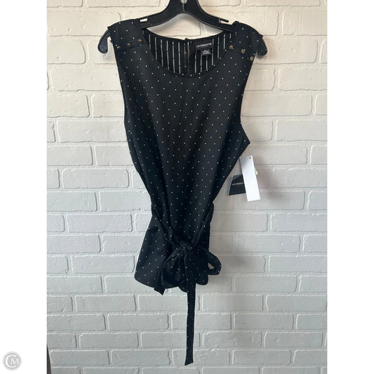 Top Sleeveless By Liz Claiborne In Black & White, Size: Xl