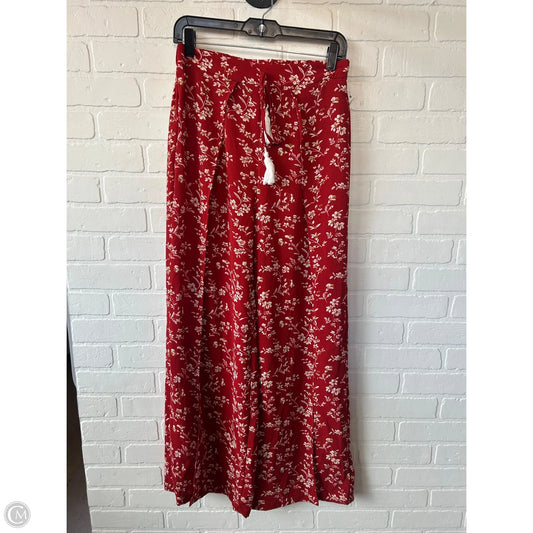 Pants Wide Leg By Cme In Red & White, Size: 8