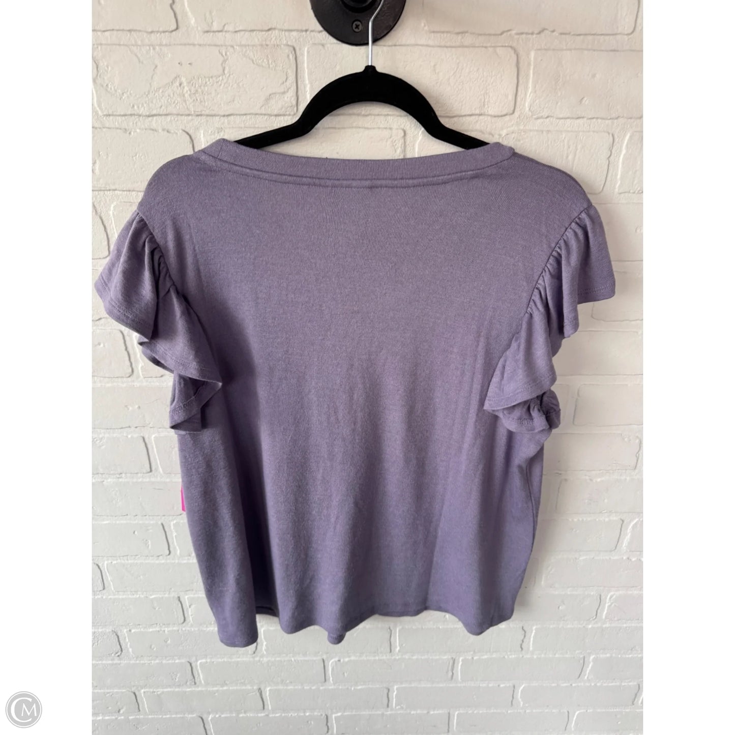 Top Short Sleeve By Bobeau In Purple, Size: Xl