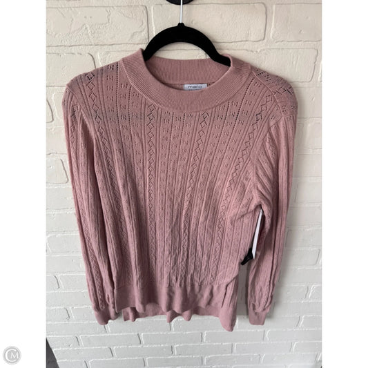 Sweater By Clothes Mentor In Pink, Size: L