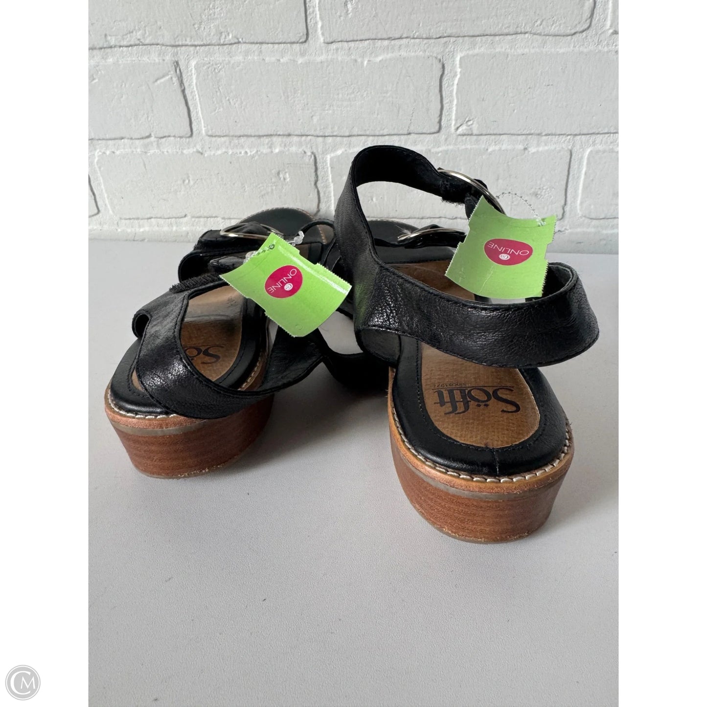 Sandals Flats By Sofft In Black, Size: 11