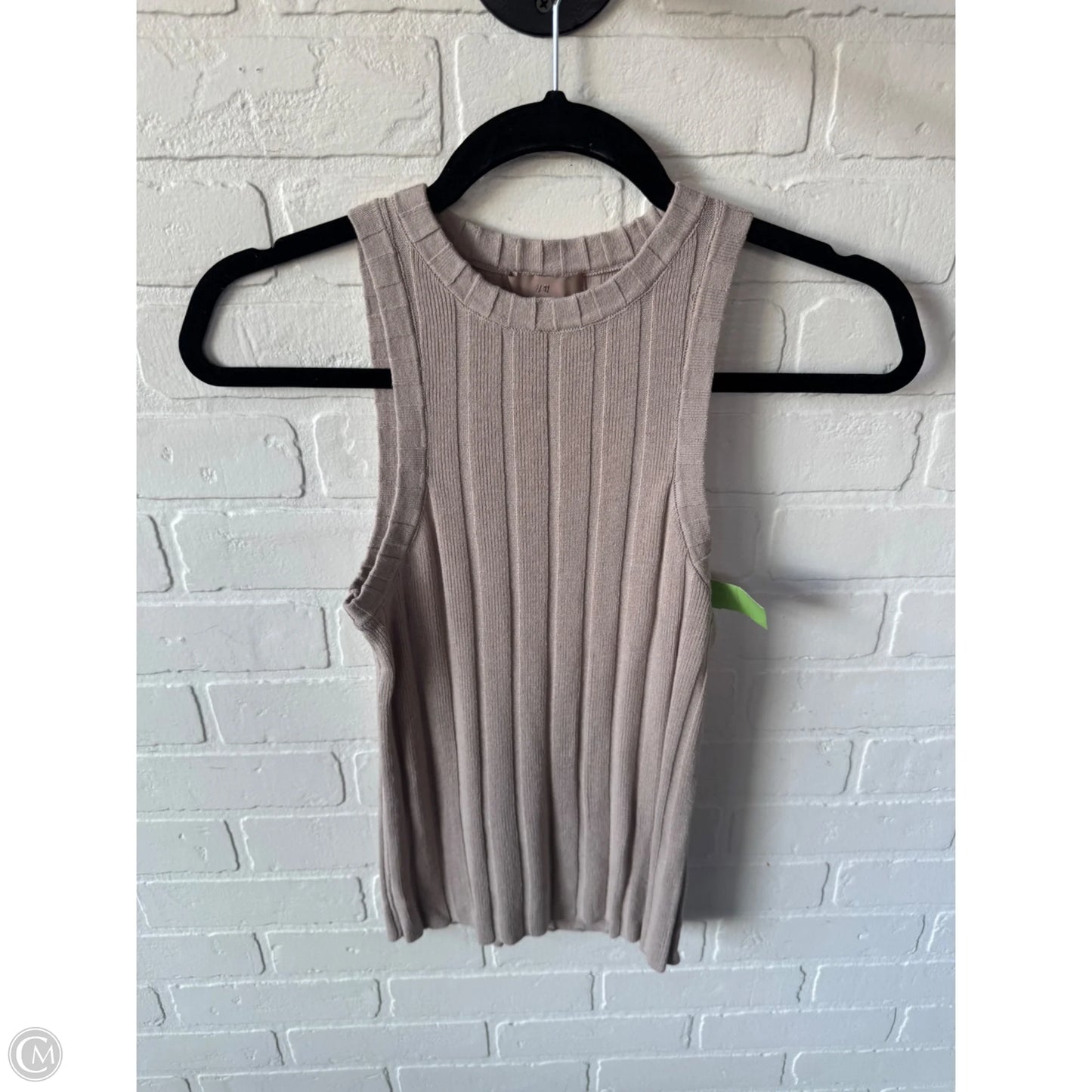 Top Sleeveless By H&m In Tan, Size: S