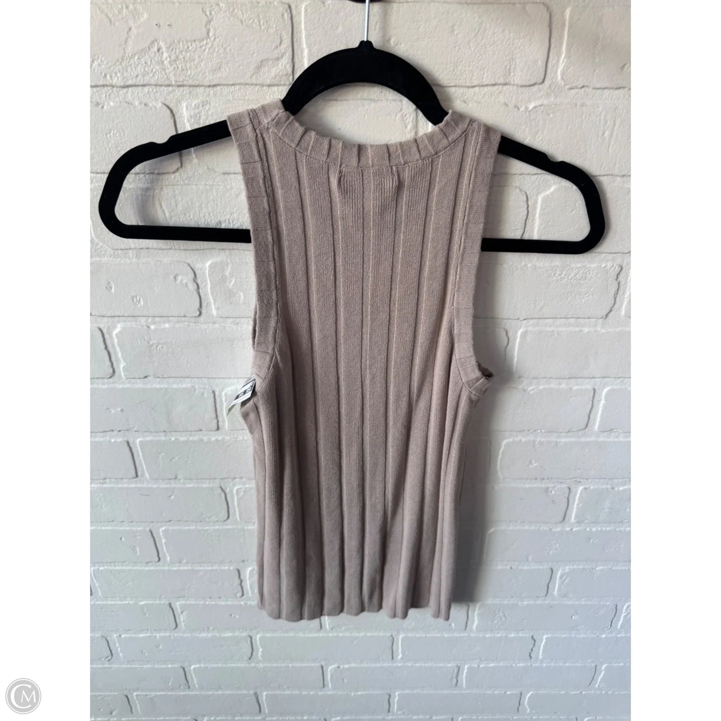 Top Sleeveless By H&m In Tan, Size: S