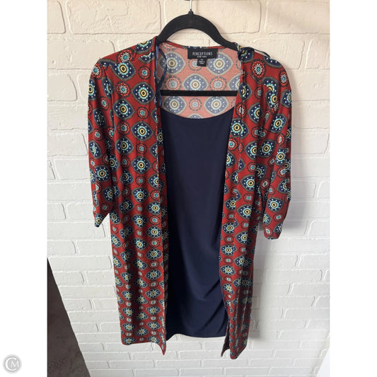 Dress Casual Short By Perceptions In Blue & Brown, Size: Xl