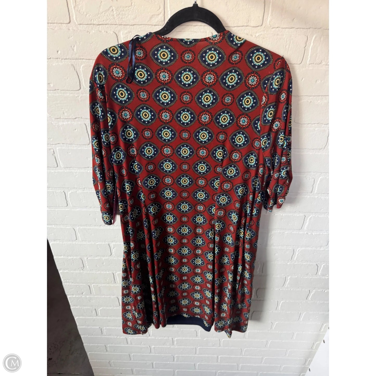 Dress Casual Short By Perceptions In Blue & Brown, Size: Xl