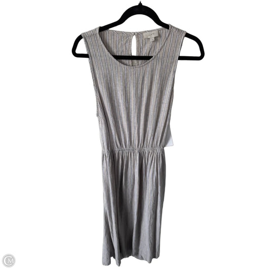 Dress Casual Midi By Loft In Tan & White, Size: M