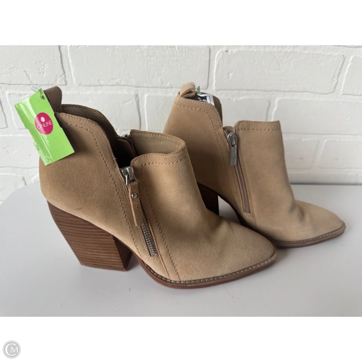 Boots Ankle Heels By Gianni Bini In Tan, Size: 9
