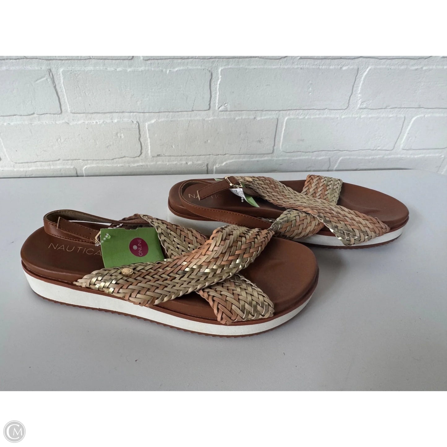 Sandals Flats By Nautica In Brown, Size: 9