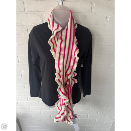 Scarf Winter By Talbots In Cream & Pink