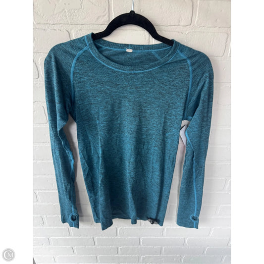 Athletic Top Long Sleeve Crewneck By Lululemon In Blue, Size: S
