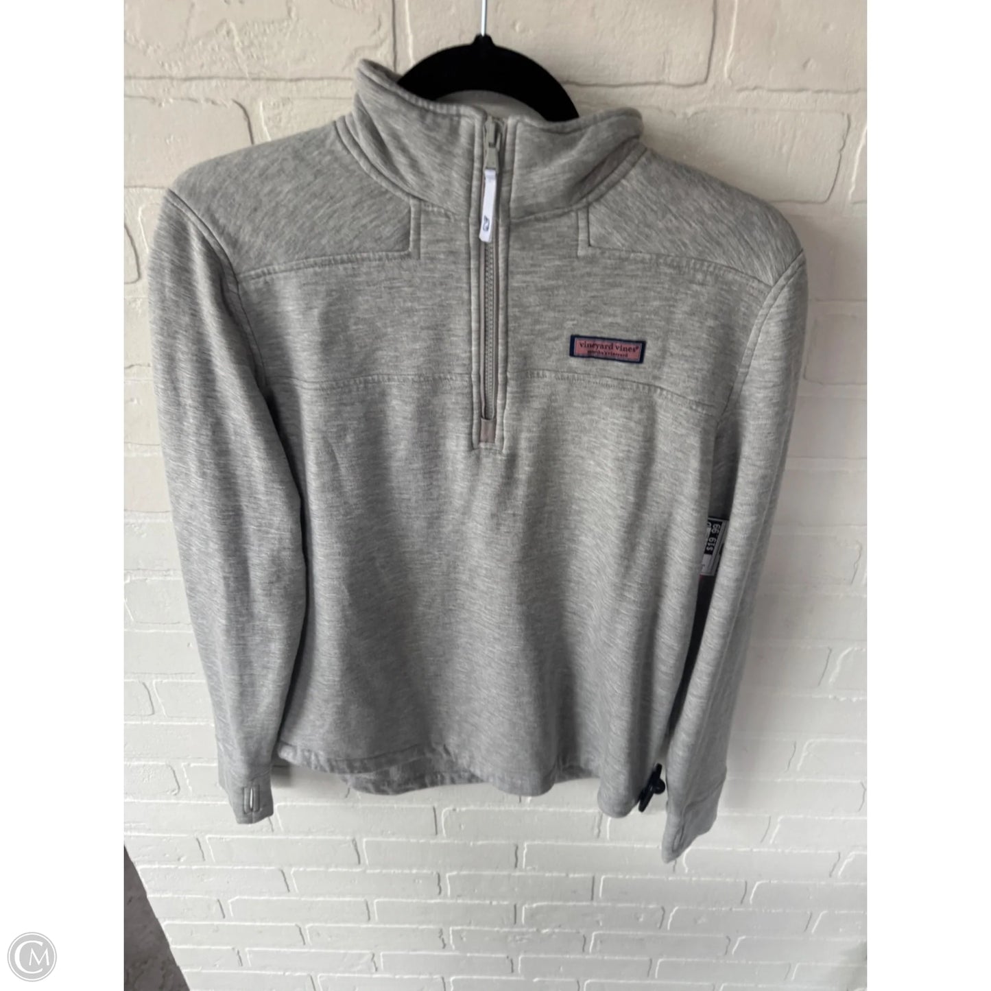 Sweatshirt Collar By Vineyard Vines In Grey, Size: S